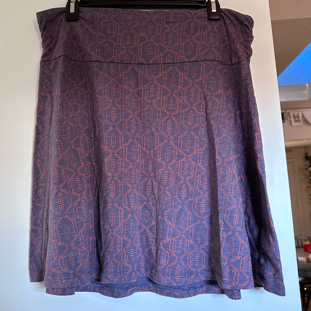 Toad&Co A-Line Skirt - Blue and Pink